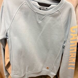 Carhartt Women's Light Blue Crew Neck Sweater